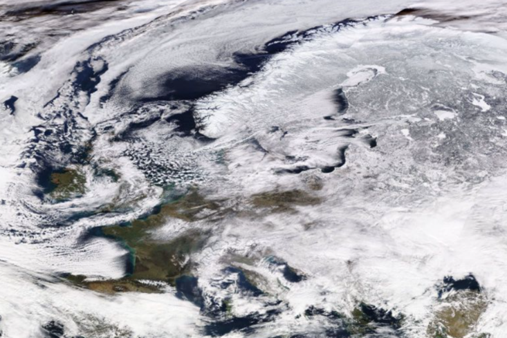 Aerial view of a cloudscape