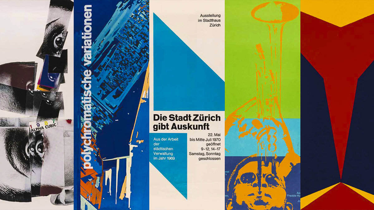 Montage of five posters from the Twentieth Century Poster Collection